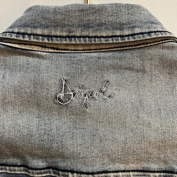 Desigual Denim Women's Front Button Striped High/Low Dress Size 10 - Picture 9 of 12